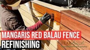 Mangaris Red Balau Fence Refinishing